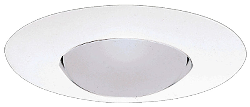Halo 300P Recessed Light Trim, 6 in Dia, 4-3/4 in OAH, Metal Body, White