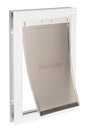 PetSafe Freedom PPA00-10860 Pet Door, 10-3/4 in W, 15-5/8 in H, Aluminum, White