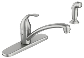 Moen Adler Series 87604SRS Kitchen Faucet, 1.5 gpm, 4-Faucet Hole, Spot Resistant Stainless, Sink Deck Mounting