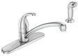 Moen Adler Series 87604 Single-Handle Kitchen Faucet, 1.5 gpm, 4-Faucet Hole, Brass/Metal, Chrome-Plated, Deck Mounting