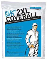 Trimaco 09962/6 Professional Protective Coveralls, 2XL, Unisex, Zipper, Polyolefin, White