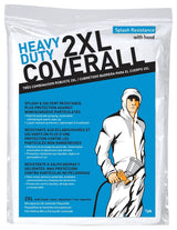 Trimaco 09962/6 Professional Protective Coveralls, 2XL, Unisex, Zipper, Polyolefin, White