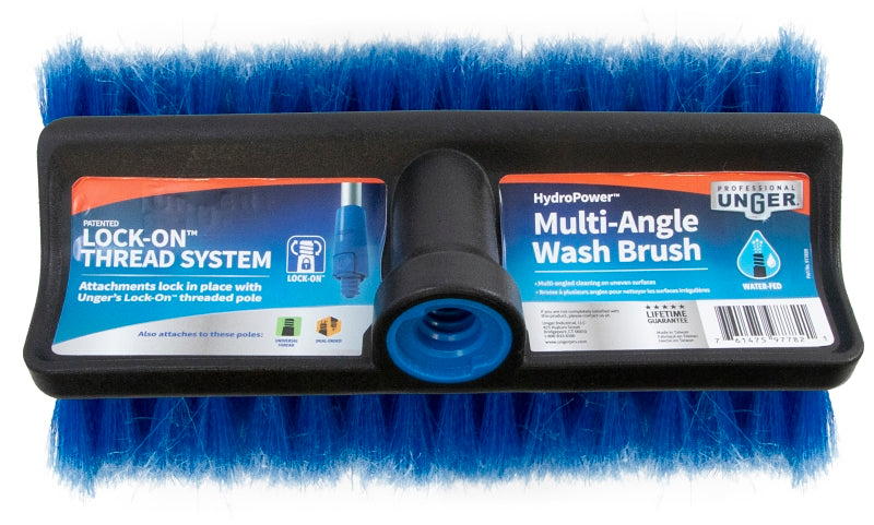 Unger 975820 Multi-Angle Wash Brush, 10 in W Brush, Plastic Handle