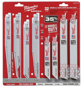 Milwaukee SAWZALL 49-22-1132 Blade Set, 32-Piece, Thin Kerf, Bi-Metal, White