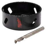 Milwaukee 49-56-0296 Hole Saw, 3-1/8 in Dia, 1 in D Cutting, 5/8-18 Arbor, 4 TPI, Carbide Cutting Edge