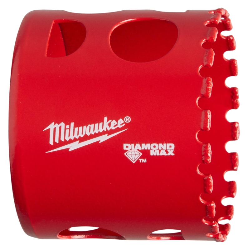 Milwaukee Diamond Plus 49-56-5645 Hole Saw, 2 in Dia, 1-1/2 in D Cutting, 5/8-18 Arbor, 4 TPI