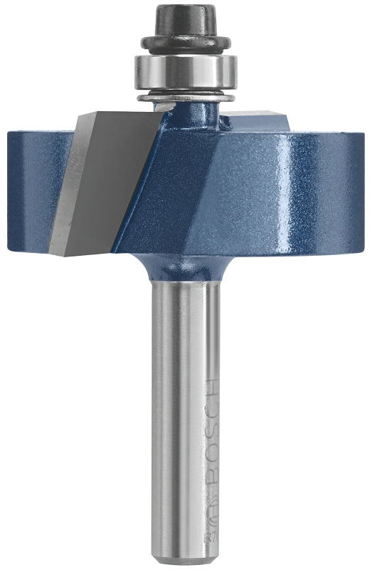 Bosch 85614MC Router Bit, 1/2 in Dia Cutter, 1/2 in L Cutting, 2 in OAL, 1/4 in Dia Shank, 2-Cutter, Steel