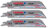 Lenox 2058828 Series Reciprocating Saw Blade, Applicable Materials: Cast Iron, Stainless Steel, 1 in W, 6 in L, 8 TPI