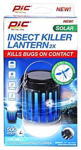 PIC SOLAR-PLZ 2-in-1 Insect Killer Lantern, Solar Battery