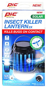 PIC SOLAR-PLZ 2-in-1 Insect Killer Lantern, Solar Battery
