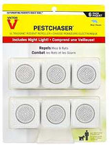 Victor M756K Rodent Repellent, Plug-In, 1.69 in L, 1-3/4 in W, 1-3/4 in H, Repels: Mice, Rats, 6/PK