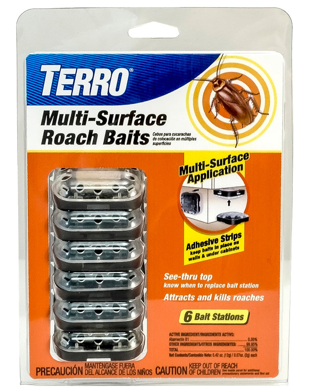 Terro T500 Multi-Surface Roach Bait, Solid, Cookie Dough