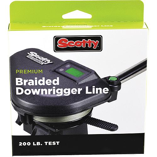 Scotty 2700K 200 lb. Premium Power Braid Downrigger Line, 200' Green