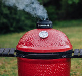 Kamado Joe KJ23RH Charcoal Grill, 245 sq-in Primary Cooking Surface, Red, Side Shelf Included: Yes