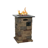 Seasonal Trends 52073 Morgan Hill Fire Column, 19-1/2 in OAW, 19-1/2 in OAD, 29..75 in OAH, Square, Propane