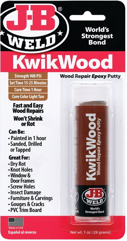 J-B Weld 8257 Epoxy Putty, Light Tan, 1 oz Pack