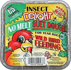 C&S No Melt Suet Dough Delights Series CS12533 Bird Suet, Pack of 12
