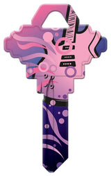 Hy-Ko 16005SC1-RKBL Key Blank, Music Bling, Brass, Nickel, For: Schlage SC1 Keyways, Pack of 5