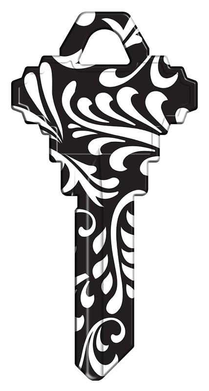 Hy-Ko 16005SC1-41 Key Blank, Black and White Swirl, For: Schlage SC1 Keyways, SC1-41 Key Number, Pack of 5