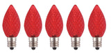 Hometown Holidays 24772 Retro Bulb, Candelabra Lamp Base, LED, Crystal Red