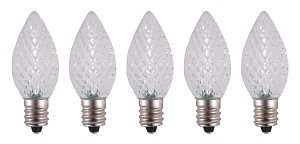 Hometown Holidays 24771 Retro Bulb, Candelabra Lamp Base, LED, Crystal Cool White