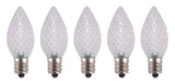 Hometown Holidays 24771 Retro Bulb, Candelabra Lamp Base, LED, Crystal Cool White