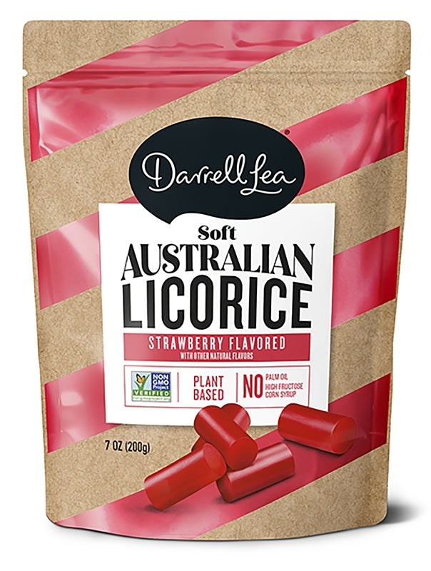 Darrell Lea DLSL8 Licorice, Natural Flavor, 7 oz Bag, Pack of 8