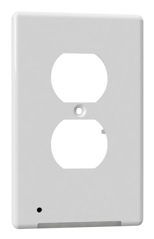 Westek LumiCover Classic LCR-CCDO-W Wallplate Nightlight, 1-1/4 in L, 4-1/2 in W, 1 -Gang, Plastic, White