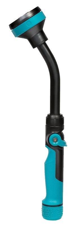 Gilmour 820432-1001 Watering Wand, Swivel Inlet, 5-Spray Pattern, Shower, Zinc, Teal, 14 in L Wand