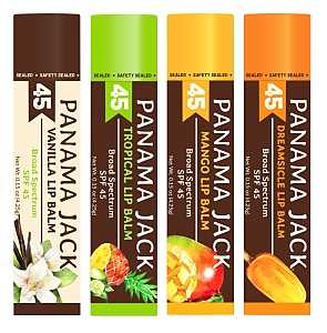 Panama Jack 602-TR Lip Balm, Tropical, 0.15 oz Bottle, Pack of 50