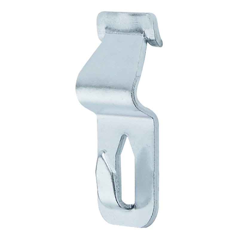 National Hardware N260-149 Push and Hang, 10 lb, Steel, Zinc, 9/32 in Projection, 1-1/2 in L x 5/8 in W, 15/PK