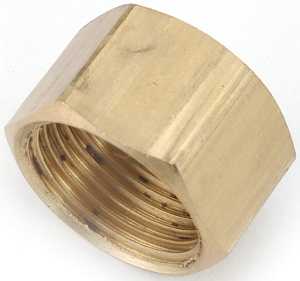 Anderson Metals 730081-08 Tube Cap, 1/2 in, Compression, Brass