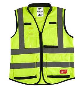 Milwaukee 48-73-5043 High-Visibility Safety Vest, 2XL, 3XL, Regular, Fits to Chest Size: 46 to 50 in, Polyester