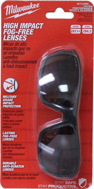 Milwaukee 48-73-2025 Performance Safety Glasses, Unisex, Anti-Fog, Scratch-Resistant Lens, Polycarbonate Lens