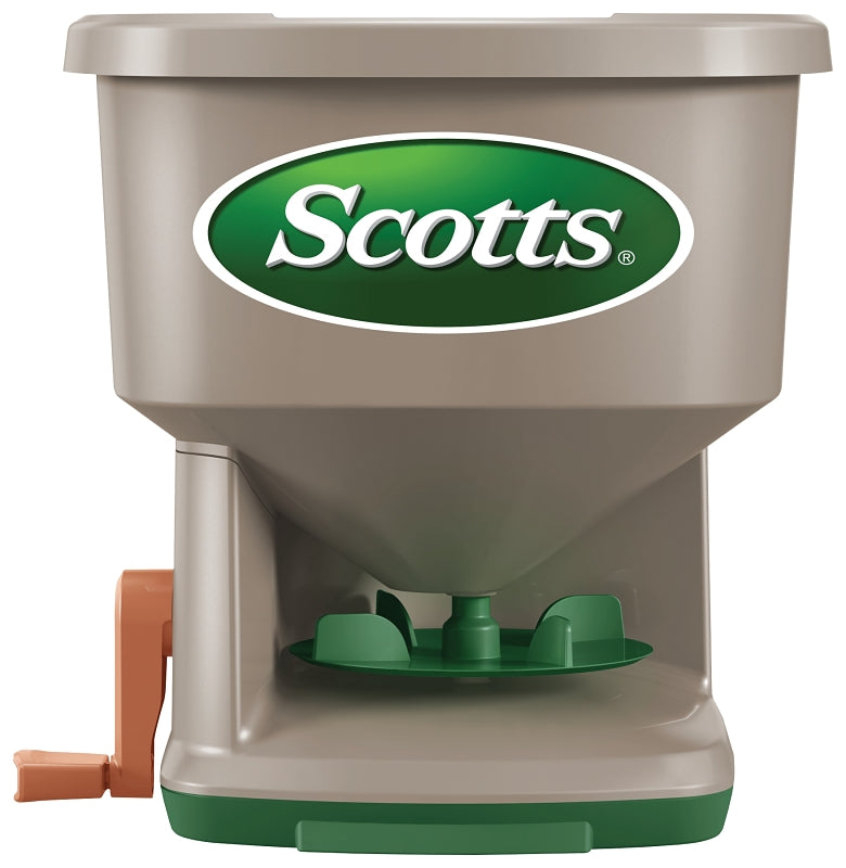 Scotts Whirl 71060 Hand-Powered Spreader, 1.15 lb Capacity, 1500 sq-ft Coverage Area, 5 ft W Spread, Plastic