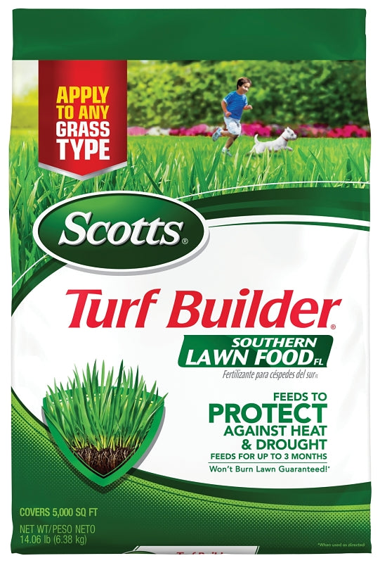 Scotts Turf Builder 20220 Southern Lawn Food Fertilizer, 14.06 lb Bag, Solid, 32-0-10 N-P-K Ratio