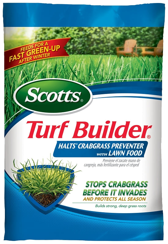 Scotts Turf Builder 31115 Halts Crabgrass Preventer with Lawn Food, 40.05 lb Bag, Solid, 30-0-4 N-P-K Ratio