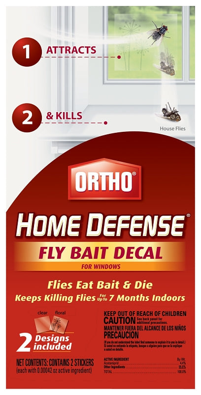 Ortho Home Defense 0491010 Fly Bait Decal, Solid Envelope