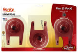Korky 2001TP Toilet Flapper, Rubber, Red, For: 2 in Flush Valve Opening, 3/PK
