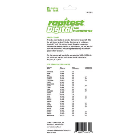Luster Leaf Digital Soil Thermometer Multicolored