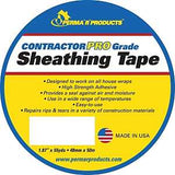 Perma R Products 18755 Sheathing Tape, 55 yd L, 1.87 in W, Polypropylene Backing, White