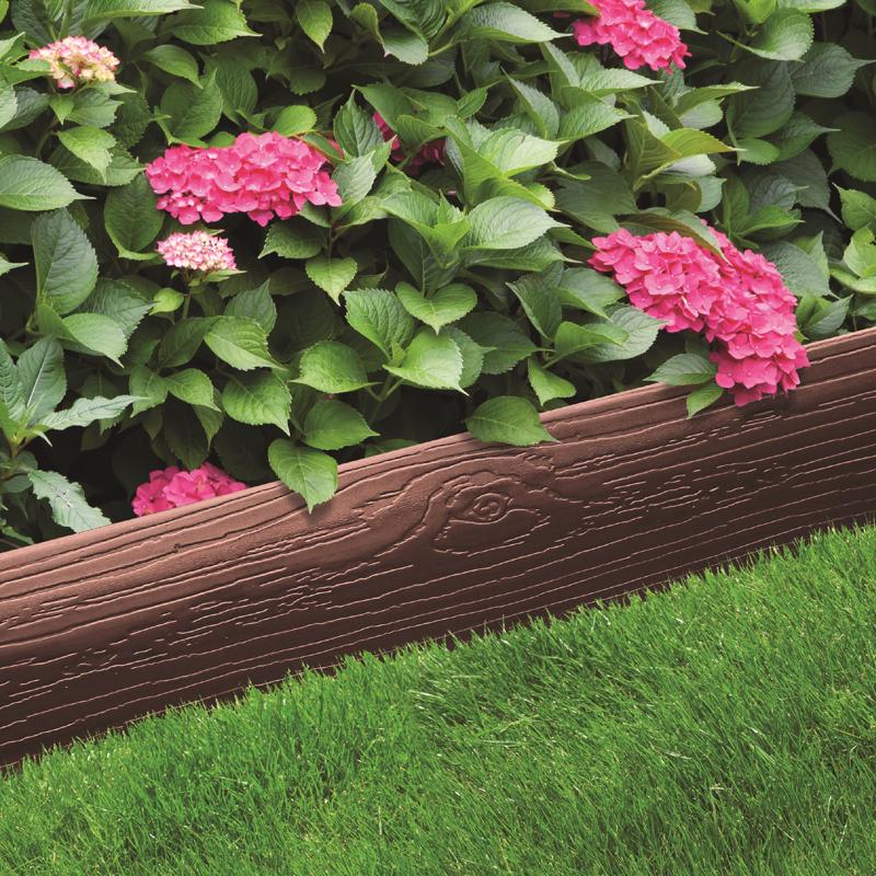 Master Mark Terrace Board 40 ft. L X 4 in. H Plastic Brown Lawn Edging