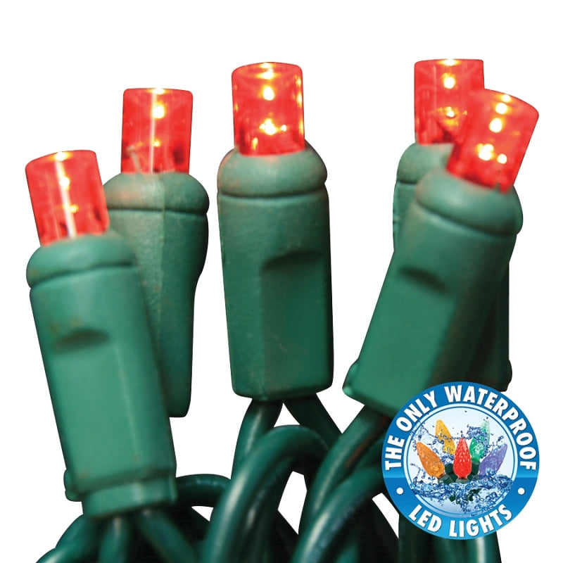 Holiday Bright Lights LEDBX-WA50-RD6 Light Set, 50-Lamp, LED Lamp, Red Lamp, 50,000 hr Average Life, 26 ft L