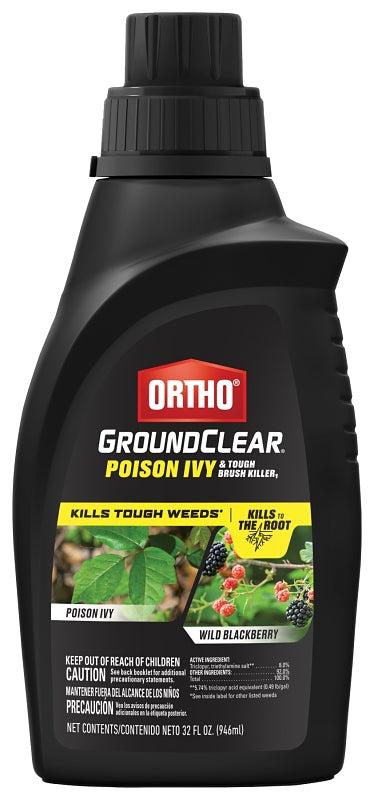 Ortho GroundClear 0475905 Brush Killer, Liquid, Clear, 32 oz Bottle