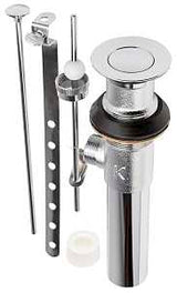 Stylewise K820-78 Pop-Up Sink Drain, 1-1/4 in Connection, Brass, Chrome-Plated