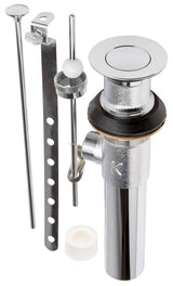 Stylewise K820-78 Pop-Up Sink Drain, 1-1/4 in Connection, Brass, Chrome-Plated