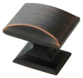 Amerock 5PK29340ORB Cabinet Knob, 1-1/8 in Projection, Traditional, 1-1/4 x 1-1/8 in, Zinc, Oil-Rubbed Bronze