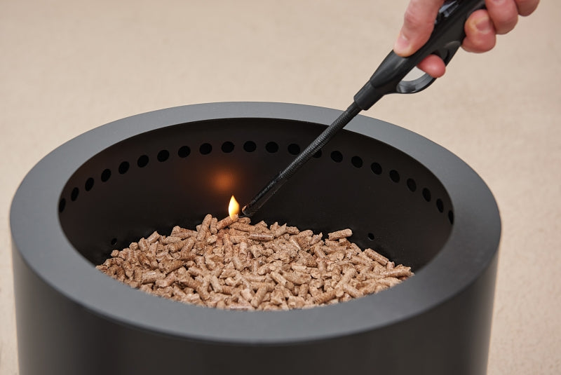 HY-C FG-16 Pellet Fire Pit, 13-1/2 in OAW, 13-1/2 in OAD, 12-1/2 in OAH, Round, Metal