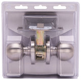 ProSource C363BV-PS Passage Knob, Metal, Stainless Steel, 2-3/4 in Backset, 1-1/4 to 1-13/16 in Thick Door