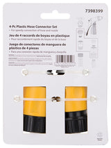 Landscapers Select GC520+GC540+GC522 Hose Connector Set, Male x Female Threaded, Plastic, Yellow and Black